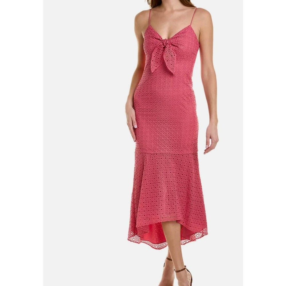NWT Aidan Mattox Aiden By Lace Maxi Dress Pink Size 4